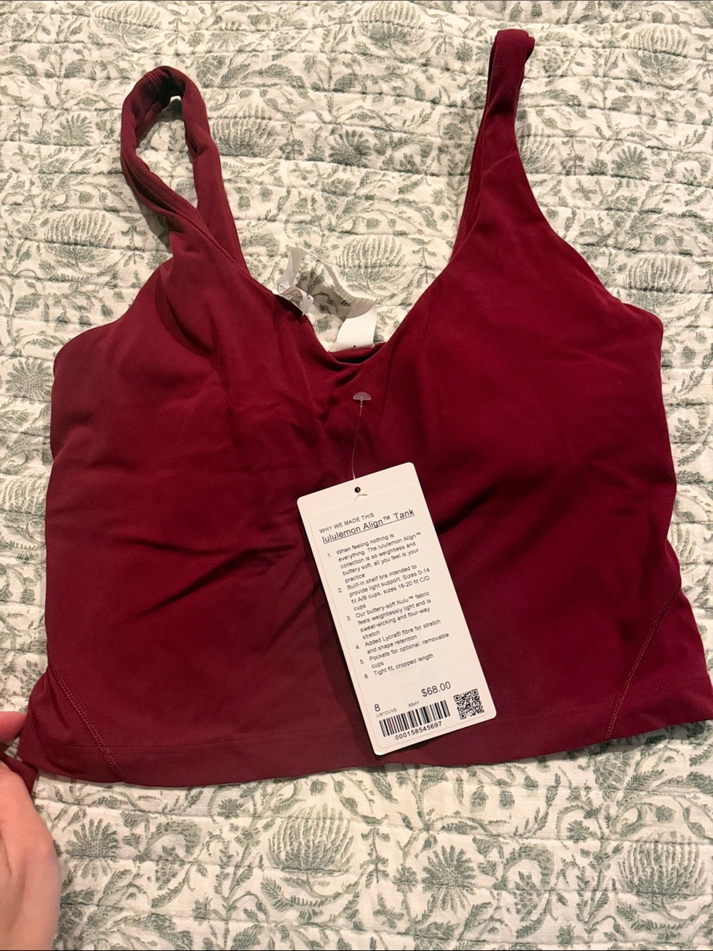 lululemon athletica Burgundy Align™ Tank Crop
